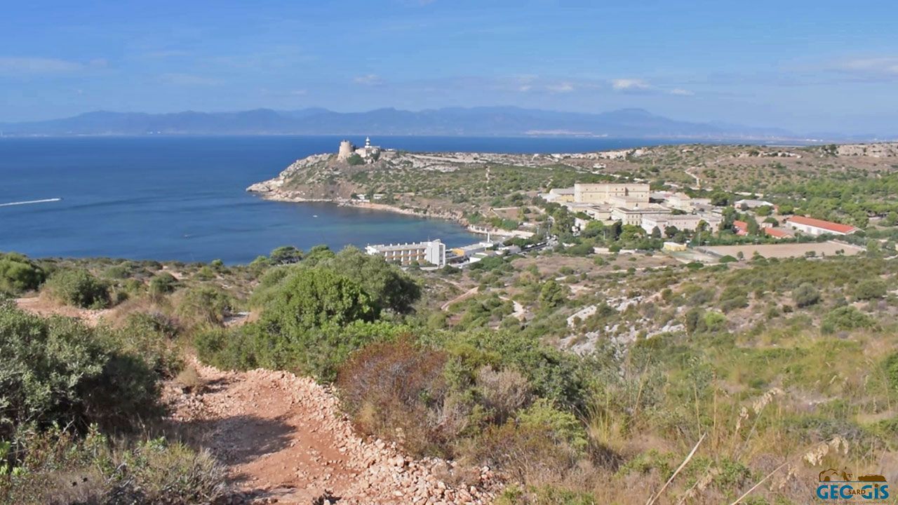 Sella del Diavolo, veduta verso Calamosca e Capo Sant'Elia